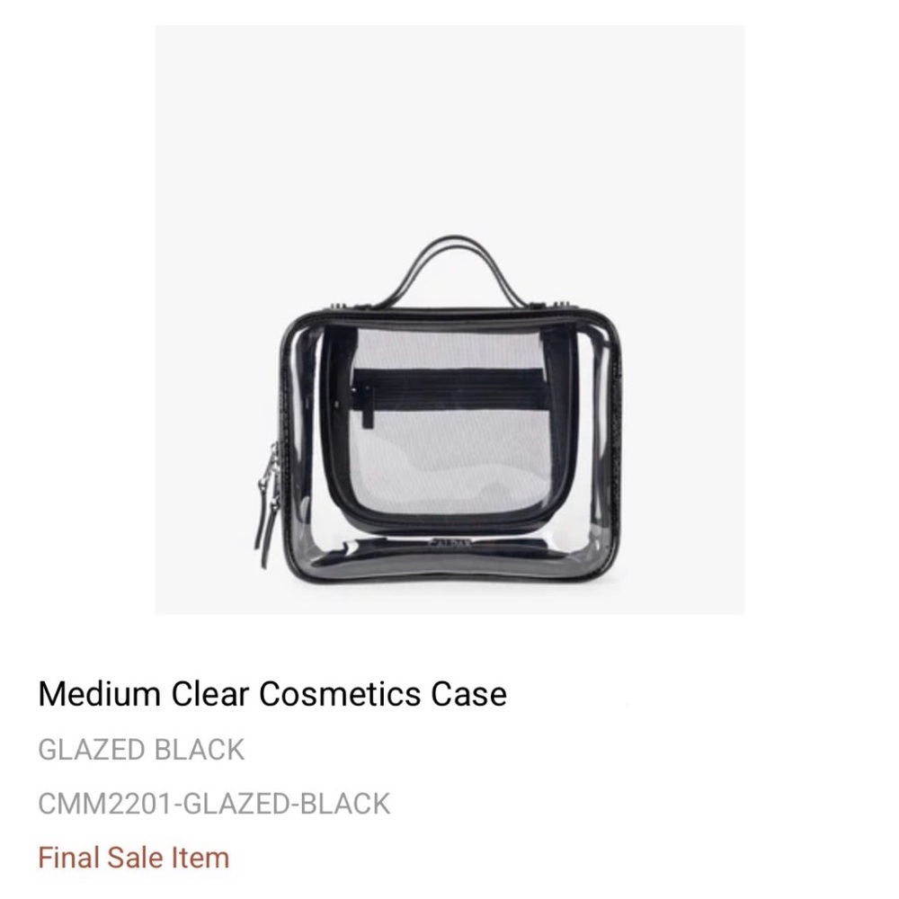 Calpak LIMITED EDITION clear cosmetic case